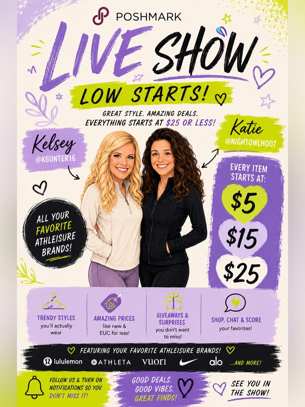 Low Start Live Show Listing with Katie and Kelsey!